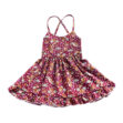 Sleeveless Open Back Flower Pattern Dress Summer