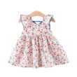 Baby Open Back Flower Pattern Dress Sleeveless