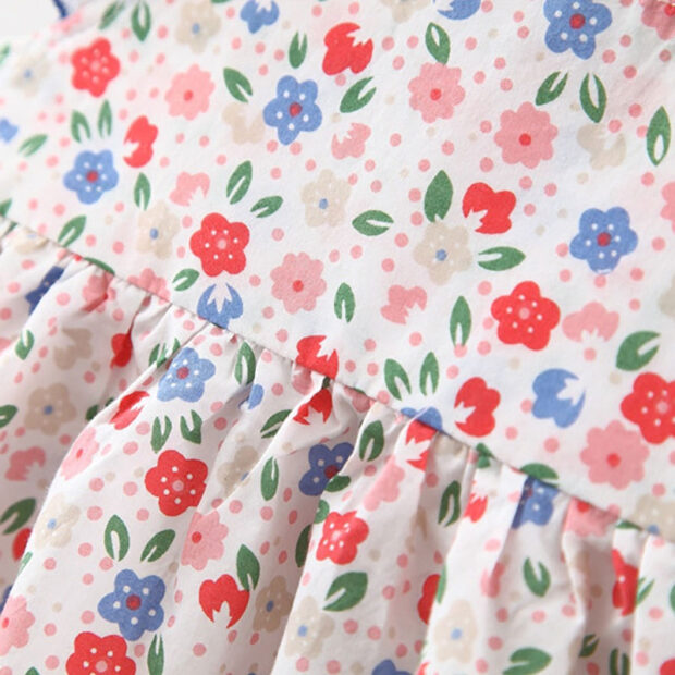 Sleeveless Open Back Flower Pattern Dress - Image 5
