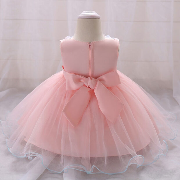 Baby Wedding Flower Pedal Mesh Dress