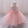 Baby Wedding Flower Pedal Mesh Dress