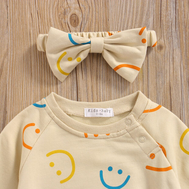 Baby Smiley Face Onesie Long Sleeve