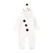 Baby Snowman Design Hooded Outerwear Jumpsuit for Winter