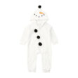 Long Sleeve Snowman Design Hooded Outerwear Romper for Winter