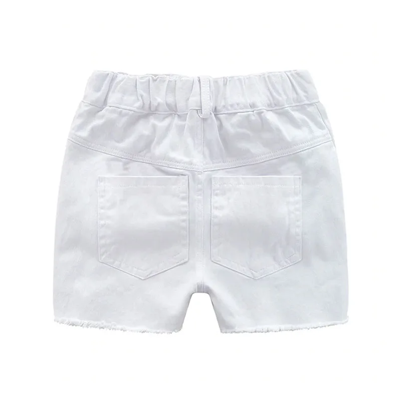 Baby Girl Pink Blouse Top, Ripped Jeans Shorts Short Sleeve - Image 6