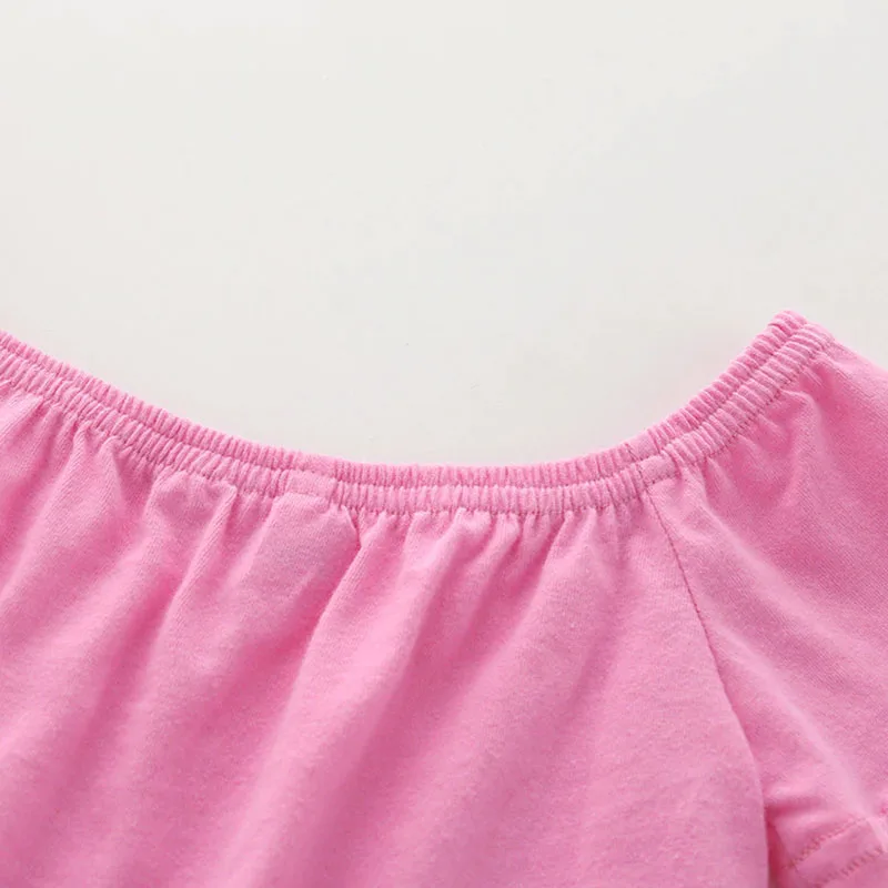 Baby Girl Pink Blouse Top, Ripped Jeans Shorts Short Sleeve - Image 3