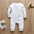 Baby Corduroy Solid Color Henley Jumpsuit