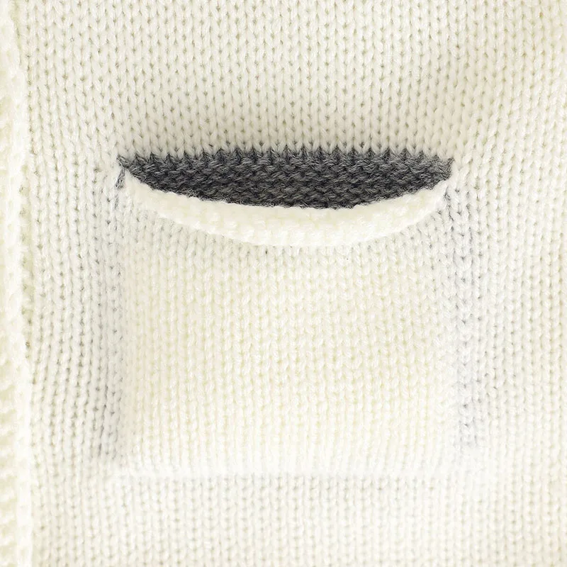Solid Color Hooded Knitted Outerwear Romper Long Sleeve - Image 5