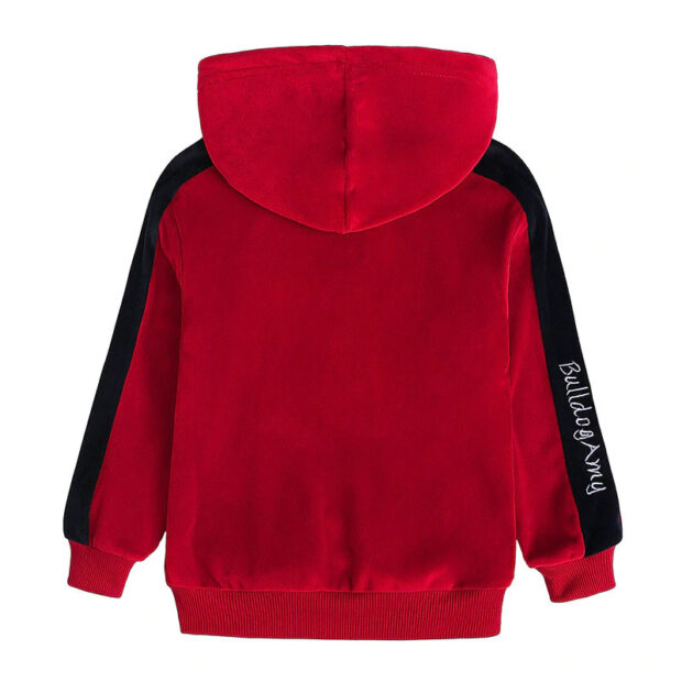 Solid Color Hoodie & Stripe Track Pants Long Sleeve - Image 2