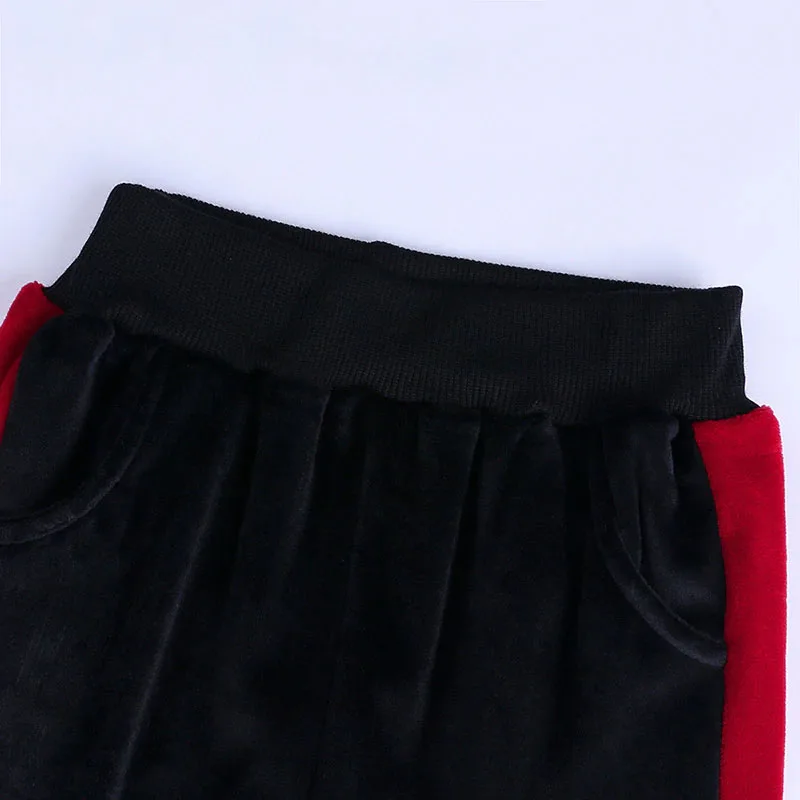 Solid Color Hoodie & Stripe Track Pants Long Sleeve - Image 5