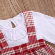 Baby Plaid Pattern Suspender Dress & Onesie