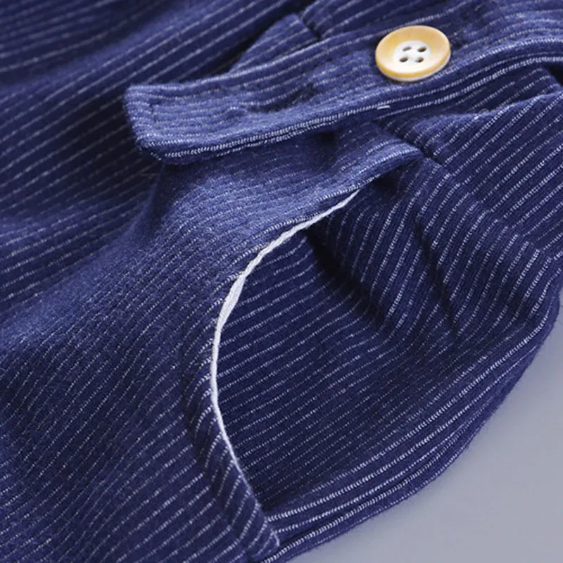 Polka Dot Polo Tee & Ribbed Suspenders Shorts Short Sleeve with Bow Tie - Image 4