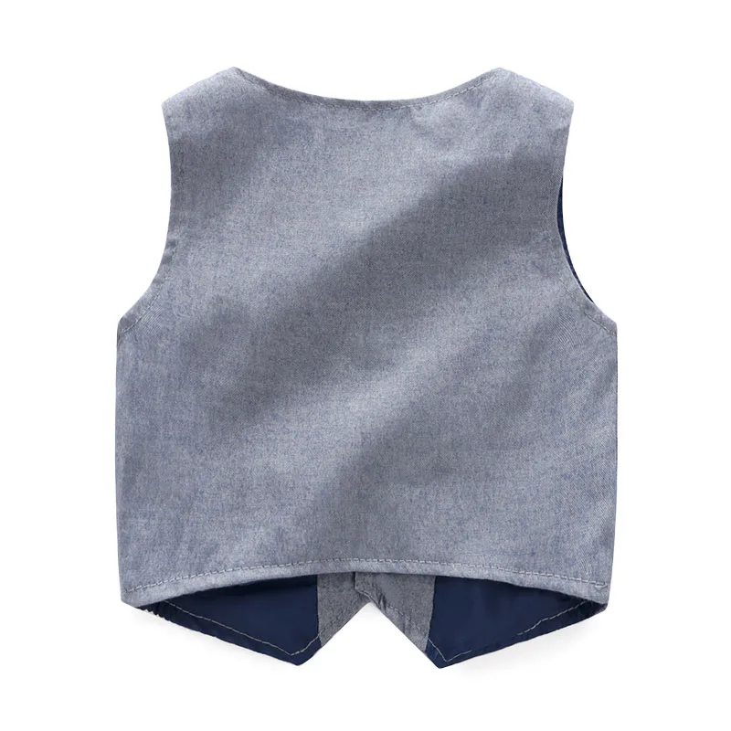 Baby Boy Star Pattern Button Up Shirt with Vest & Pants Long Sleeves 3 pcs Set - Image 7