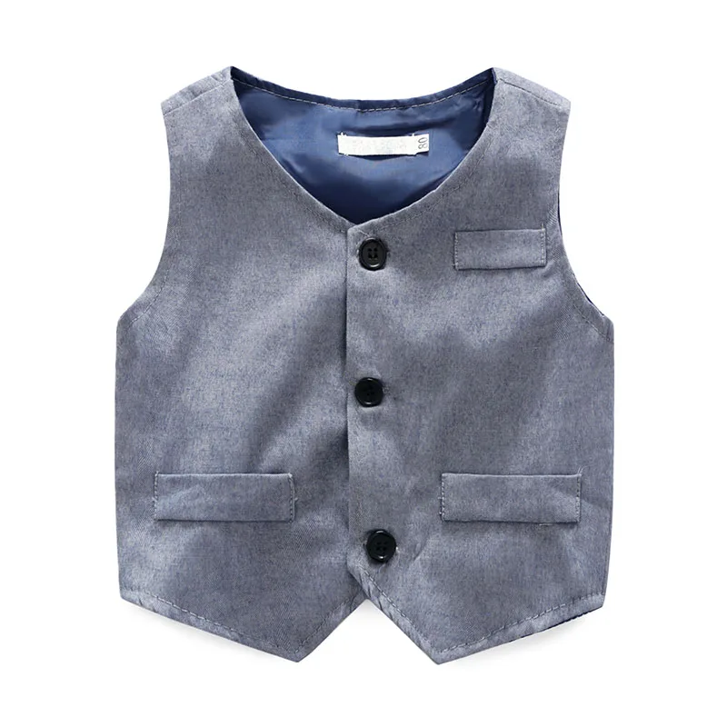Baby Boy Star Pattern Button Up Shirt with Vest & Pants Long Sleeves 3 pcs Set - Image 6