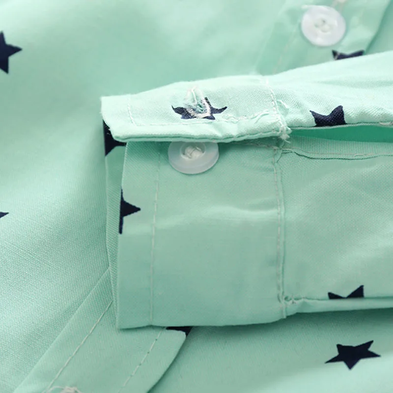 Baby Boy Star Pattern Button Up Shirt with Vest & Pants Long Sleeves 3 pcs Set - Image 5