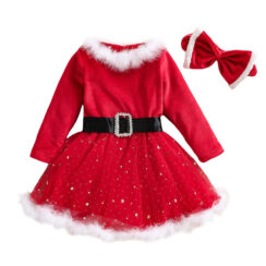 Baby Star Glitter Christmas Tulle Dress