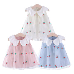 Baby Strawberry Pattern Sun Dress