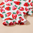 Baby Strawberry Print Sleeveless Onesie Outfit