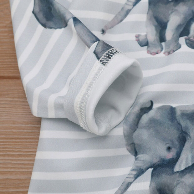 Baby Elephant Print Pajamas Romper