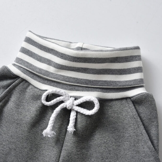 Stripe Pattern Hoodie & Matching Elastic Pants Long Sleeve Tracksuit - Image 5