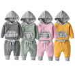 Baby Stripe Pattern Hoodie & Matching Pants Outfit