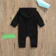 Baby Plain Hoodie Romper Pajamas