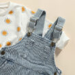 Baby Variable Sun Print Sweatshirt & Denim Overalls Outfit