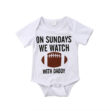 Sunday Football with Daddy Onesie Short Sleeve