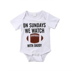 Sunday Football with Daddy Onesie Short Sleeve