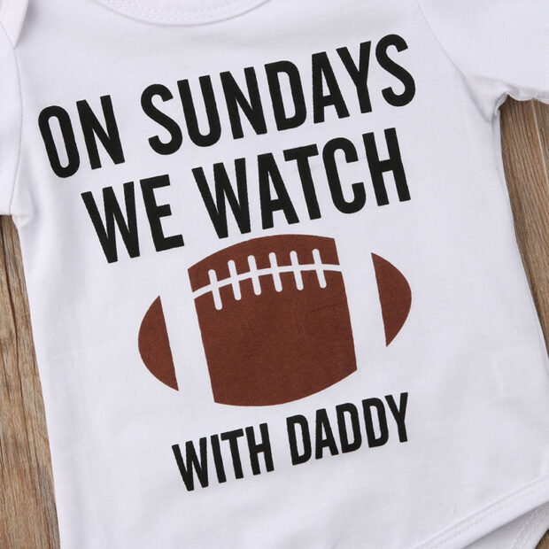 Baby Onesie Sunday Football with Daddy