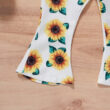 Baby Sunflower Pattern Crop Top & Pants Set