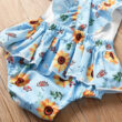 Baby Sunflower Pattern Strap Romper