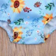 Baby Sunflower Pattern Strap Romper