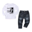 Baby Super Mum Print T-Shirt & Jeans