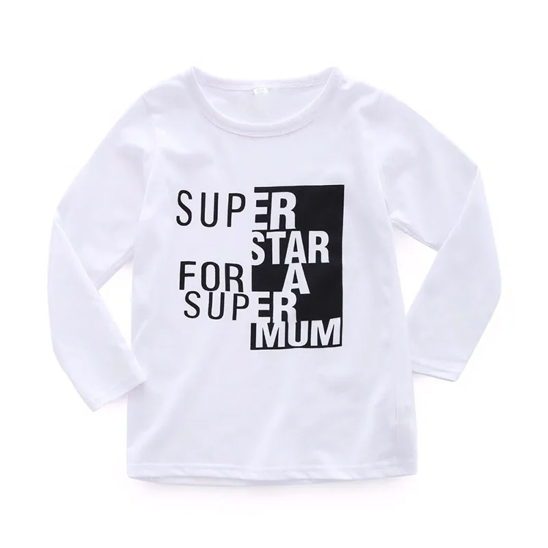 Baby Super Mum Letter Print T-Shirt & Jeans Long Sleeve 2 pcs Set - Image 3