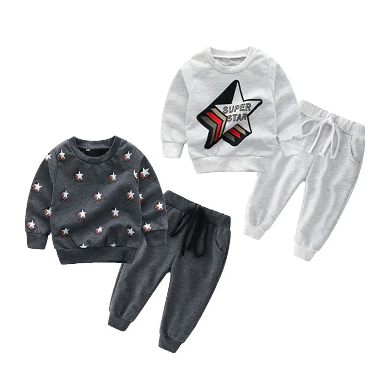 Baby All-Over Super Star Print Sweatshirt & Jogger Pants Long Sleeve 2 pcs Outfit