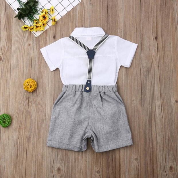 Suspenders Outfit with Bow Tie & Onesie