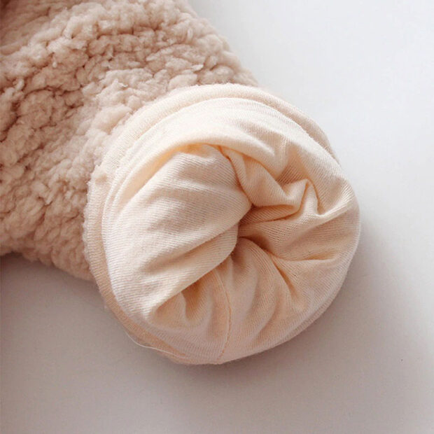 Teddy Bear Design Fleece Hoodie Romper Long Sleeve Outerwear - Image 7