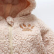 Baby Teddy Bear Design Fleece Hoodie Romper