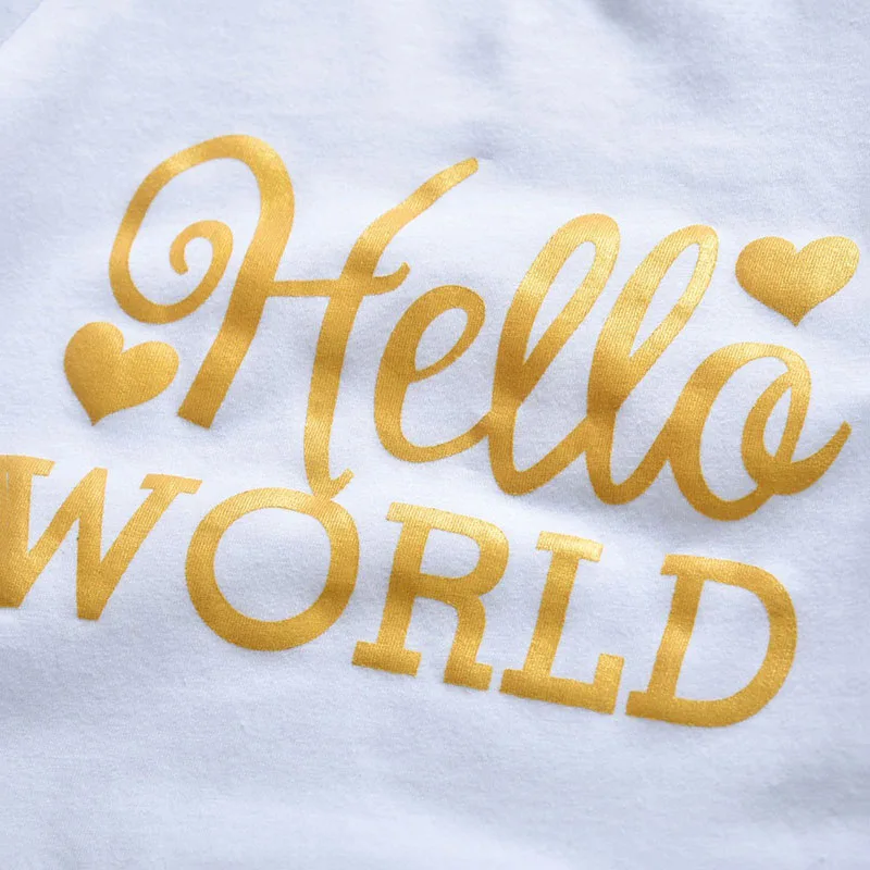 Baby Girl Text Print Onesie, Flower Pants, Ribbon Headband 3 pcs - Image 4