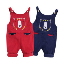 Tiger Embroidery Overalls Long Sleeve