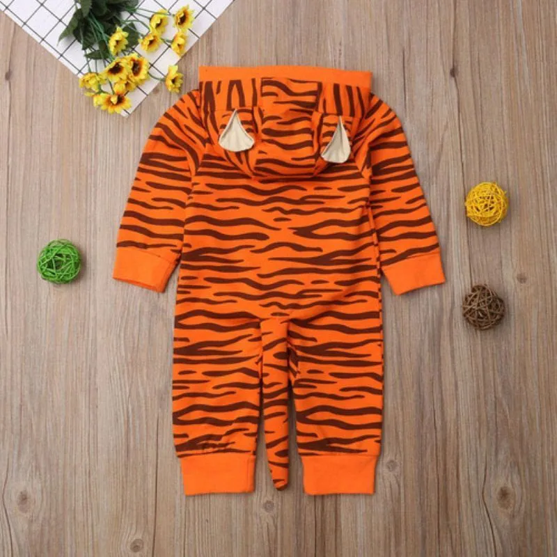 Long Sleeves Tiger Panther Dressup Hoodie Costume Jumpsuit - Image 3