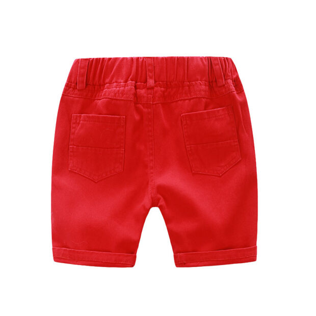 Toddler Boy Emblem Embroidery Stripe Button Shirt & Ripped Shorts - Image 7