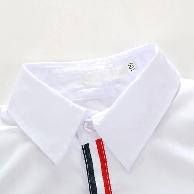 Toddler Boy Emblem Embroidery Stripe Button Shirt & Ripped Shorts - Image 4