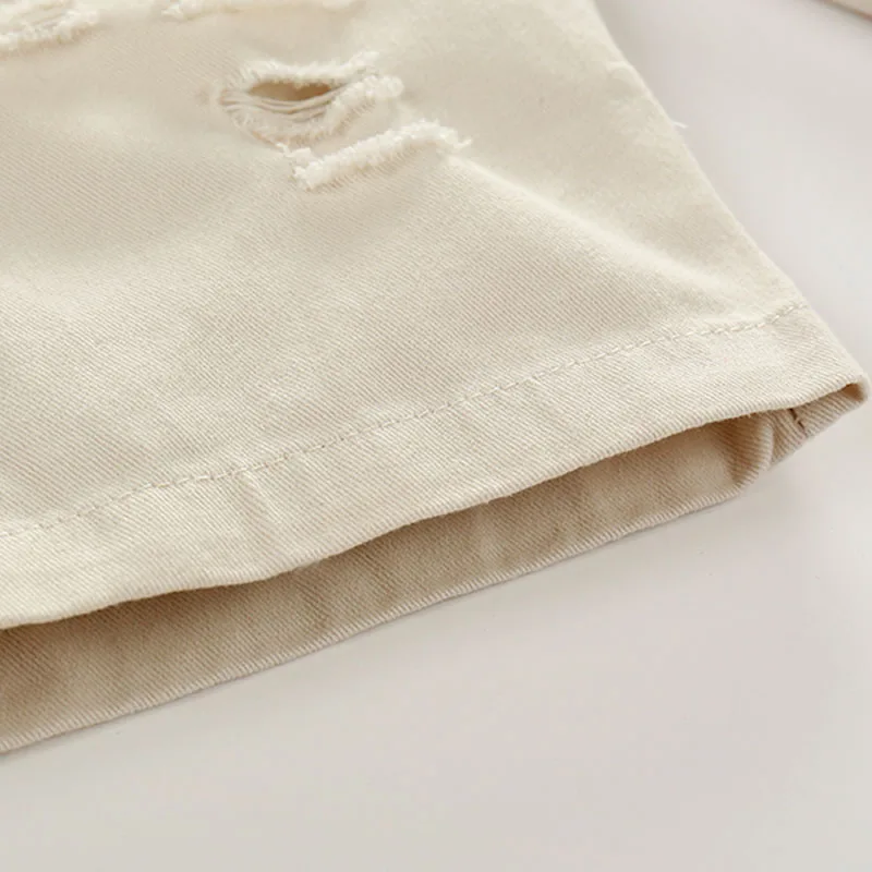 Toddler Boy Lily Flower Pattern Button Shirt & Ripped Shorts with Bow Tie Short Sleeve - Image 7