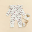 Baby Variable Flower Pattern Zipper Romper