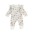 Baby Variable Flower Pattern Zipper Romper