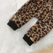 Baby Leopard Pattern Hooded Romper Outerwear with Ears
