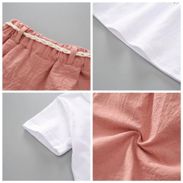 Short Sleeve Watermelon Print T-Shirt & Shorts Summer Outfit - Image 4