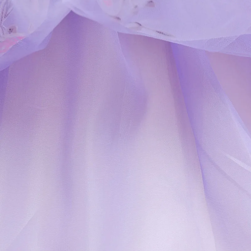 Wedding Butterfly Flower Design Dress Sleeveless with Shimmering Ribbon Bow Headband - Image 9